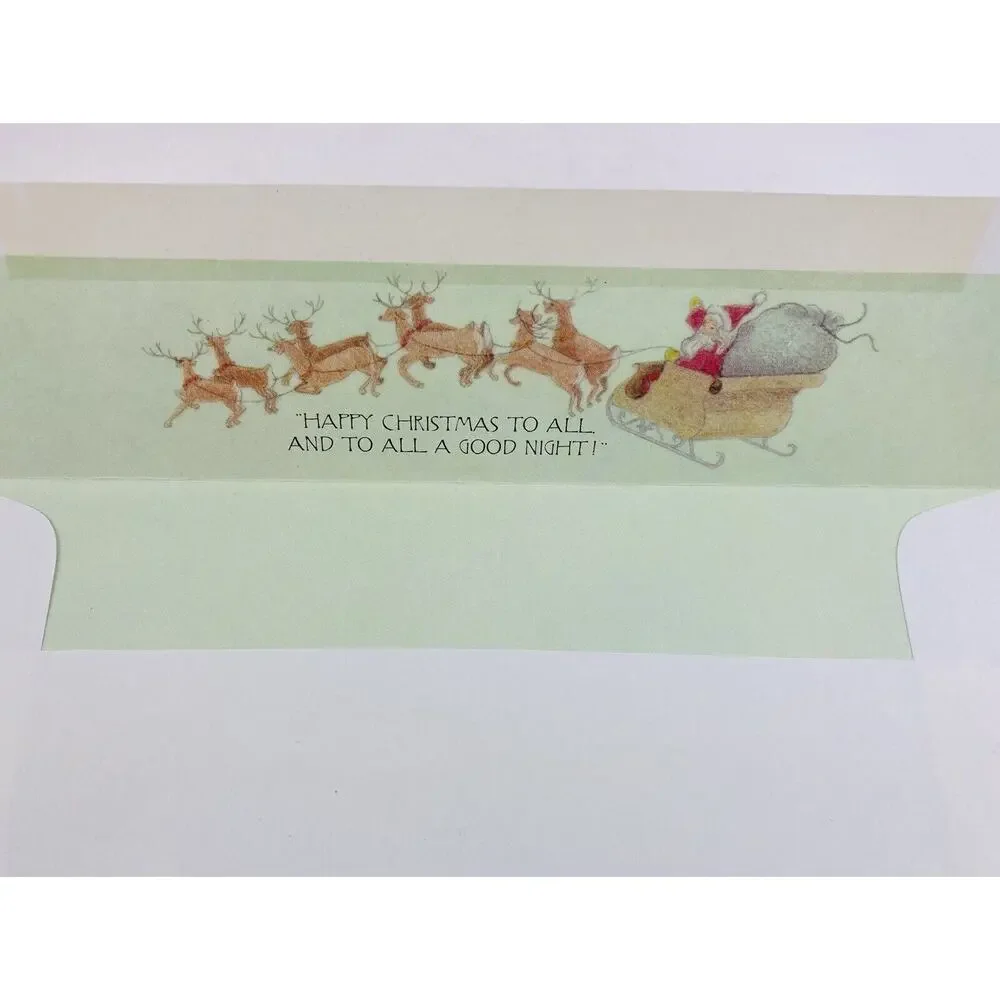 19 Rare Hallmark Christmas Card Clement Clarke Moore Night Before Xmas & Envelop